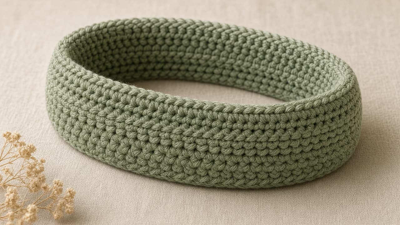 Ear warmer stitch detail — matching studio shot