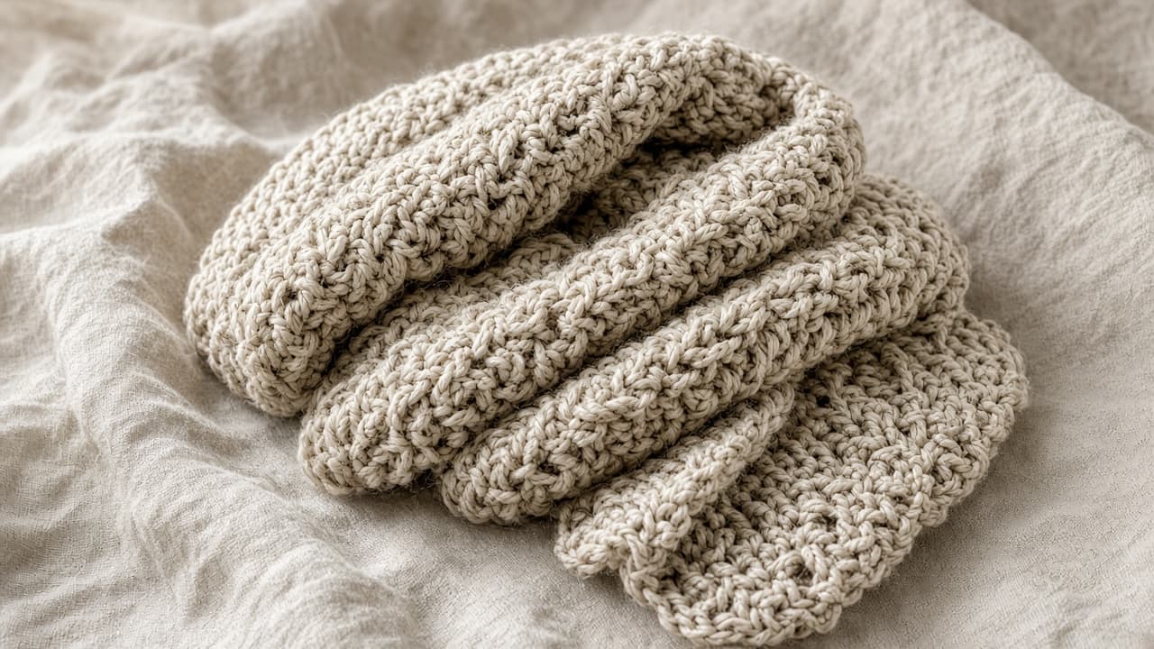 Chunky layers: Scarves built for cold days.